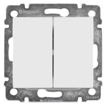 Legrand Valena přepínač dvojitý střídavý č. 6+6, bílý