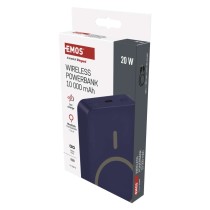 Powerbanka EMOS WI 1046, 10 000 mAh, 20 W+Wireless, modrá