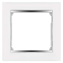 Legrand Valena rámeček bílý se stříbrným pruhem