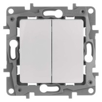 Legrand Niloé přepínač dvojitý střídavý č. 6+6, bílý