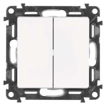 Legrand Valena Life přepínač dvojitý střídavý č. 6+6, bílý