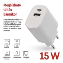 EMOS Univerzális USB töltő BASIC 15 W max.