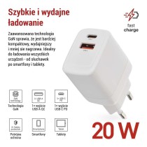Ładowarka USB GaN PD 20 W max.