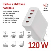 Univerzálny USB adaptér GaN do siete PD 120 W max.