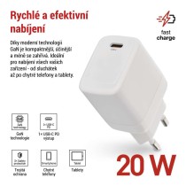 Univerzální USB adaptér GaN do sítě PD 20 W max.