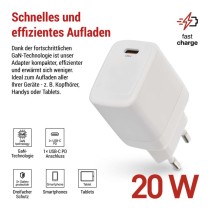 USB Netzadapter GaN PD 20 W max.
