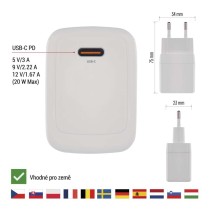 Univerzální USB adaptér GaN do sítě PD 20 W max.