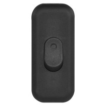 Schalter, einpolig, Schnur, schwarz