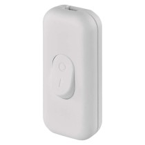 Schalter, einpolig, Schnur, weiss