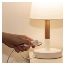 Schalter, einpolig, Schnur, weiss