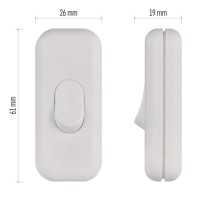 Schalter, einpolig, Schnur, weiss