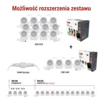 GoSmart Oświetlenie punktowe LED RGB IC + CCT, 85 cm, 8 części, 1,9 W, ściemnialne, WiFi