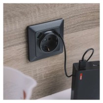 Steckdose mit USB-A+USB-C., anthrazit