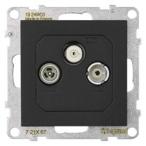 Legrand Suno zásuvka TV-RD-SAT, černá