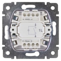 Legrand Valena spínač č. 1, podsvícený, stříbrný