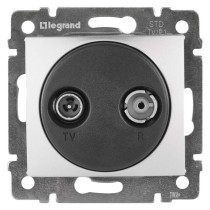 Legrand Valena zásuvka TV-RD, stříbrná