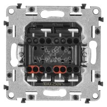 Legrand Valena Life přepínač dvojitý střídavý č. 6+6, černá