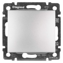 Legrand Valena ovladač tlačítkový zapínací 1/0, stříbrný