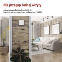 Dzwonek przewodowy P57101, 4x AA lub transformator