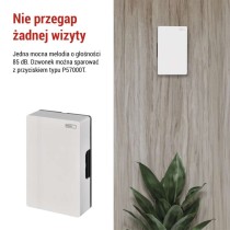 Dzwonek przewodowy P57102, 4x AA lub transformator