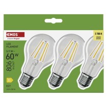 LED izzó Filament A60 / E27 / 5,9 W (60 W) / 806 lm / Meleg fehér