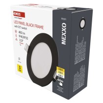 LED süllyesztett lámpatest NEXXO, kerek, fekete, 7W, CCT