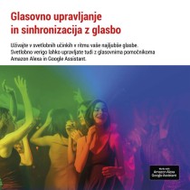 GoSmart LED svetlo. veriga – 15× zabavne žarn., 15m, zunanjo in notranjo upor., RGBIC WiFi