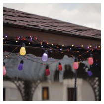 GoSmart LED světelný řetěz – 15× párty žárovky, 15 m, venkovní i vnitřní, RGBIC WiFi