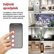 GoSmart podaljšek 2 m / 4 vtičnice / s stikalom / USB / belo-črni / PVC / 1,5 mm2