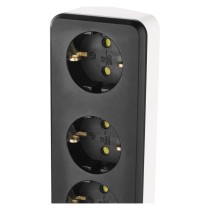 GoSmart Steckdosenleiste + Schalter - 2 m, 4 Steckdosen, USB, weiss-schwarz, PVC, 1,5 mm2