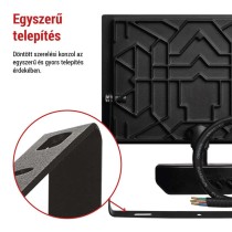 LED-es reflektor TAMBO mozgásérzékelővel, 50 W, 5000 lm, fekete