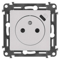 Legrand Valena Life zásuvka jednonásobná, USB-C, hliníková