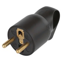 Legrand vidlice přímá s uchem, černá