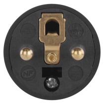 Legrand vidlice přímá s uchem, černá