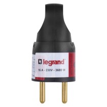 Legrand vidlice přímá s uchem, černá