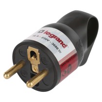 Legrand vidlice přímá s uchem, černá