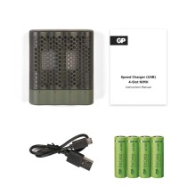 GP polnilec baterij Speed M451 + 4× AA ReCyko 2700