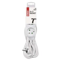 Prodlužovací kabel 7 m / 3 zásuvky / bílý / PVC / 1 mm2