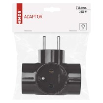 Rozgałęźnik 3x czarny