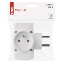 Rozbočovací zásuvka 4x kulatá, bílá