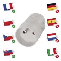 Zásuvka pro prodlužovací kabel, bílá