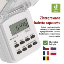 Cyfrowy programator czasowy IP44 zewnętrzny