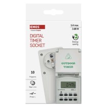 Časovač – digitální spínací zásuvka venkovní IP44