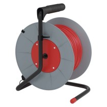Prodlužovací kabel na bubnu 25 m / 4 zásuvky / červený / PVC / 230 V / 1 mm2