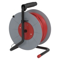 Prodlužovací kabel na bubnu 30 m / 4 zásuvky / červený / PVC / 230 V / 1 mm2