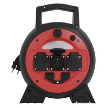 Počasí odolný prodluž. kabel na bubnu 20 m / 3 zásuvky / modrý / PVC / 230 V / 1,5 mm2