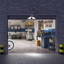 Počasí odolný prodluž. kabel na bubnu 25 m / 4 zásuvky / modrý / PVC / 230 V / 1,5 mm2