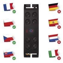 Prepäťová ochrana EMOS – 8 zásuviek, 3m, čierna