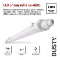 LED prachotesné svietidlo DUSTY 50W neutrálna biela, IP65