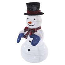 LED faltbarer Schneemann, 60 cm, Außen und Innen, Kaltweiß